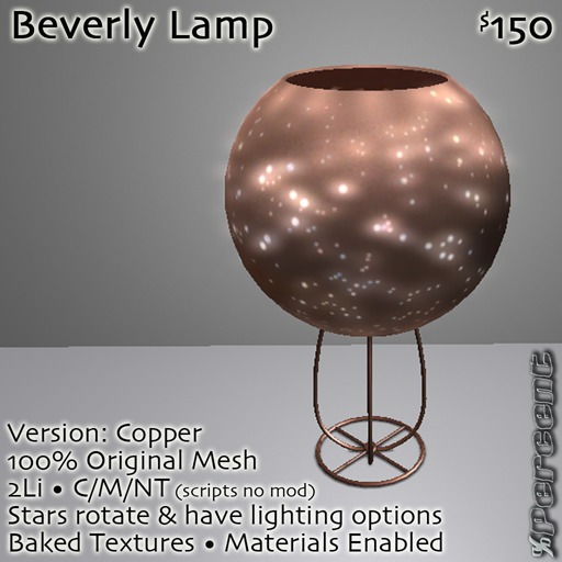 %Beverly Lamp (copper) *MESH* Delivery Box