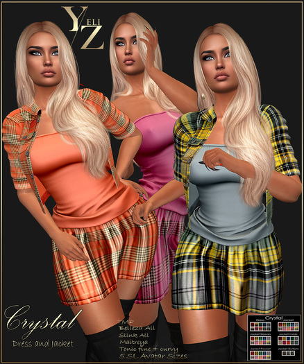 YELIZ MESH "CRYSTAL" DRESS and JACKET with HUD