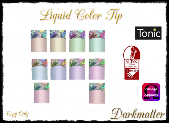Liquid Color Tip Nails - Boxed