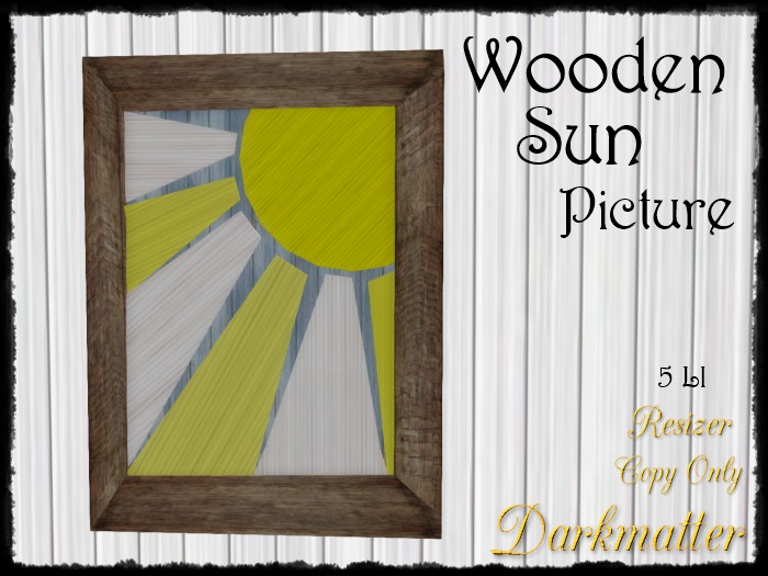 Wooden Sun Picture - Boxed