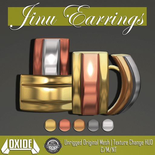 OXIDE Jinu Earrings - Unisex - Original Mesh - Texture Change