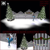 GD MESH FENCE SCENE CHRISTMAS TREES
