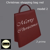Christmas shopping bag red - model 2