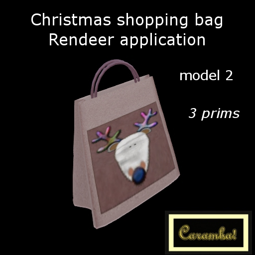 Christmas shopping bag Rendeer application - model 2