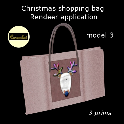 Christmas shopping bag Rendeer application - model 3