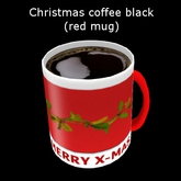 Christmas coffee black (red mug)
