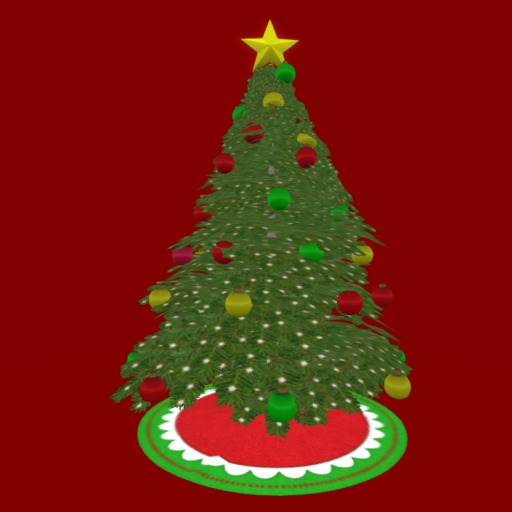 Christmas Tree, Twinkling Fir, Decorated R/G/Y, 10 Li , Bagged