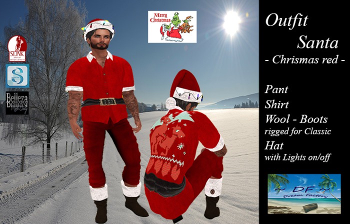 ~DF~Mens Outfit Santa red