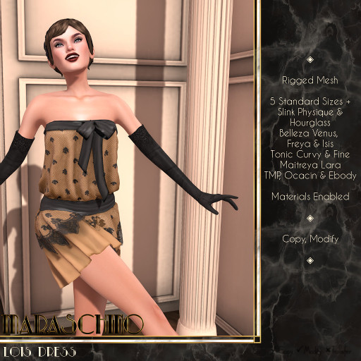 Maraschino - Lois Dress - Gold