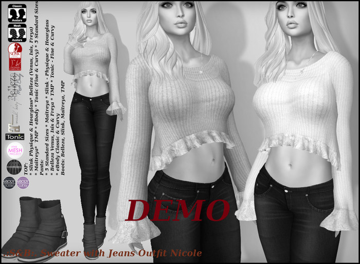 .:S&B:. Sweater with Jeans Outfit Nicole Demo