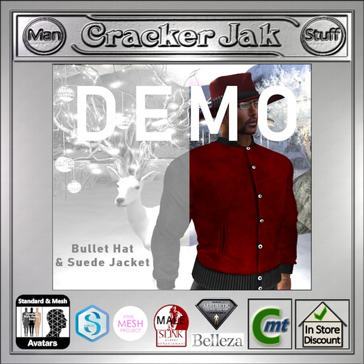 DEMO Jak Suede Jacket Burgundy Boxed