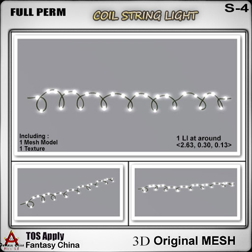 Full Perm Mesh Coil string Lights