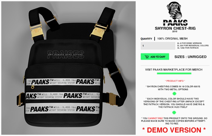 P A A K S // SHYRON CHEST-RIG * DEMO *