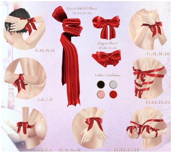 30.SallieLanguage//RibbonLingerie(Pink)(Rare)