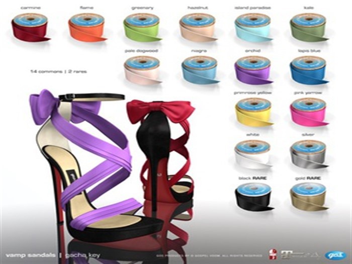 Second Life Marketplace - [Gos] Vamp Ribbon Applier - Lapis Blue