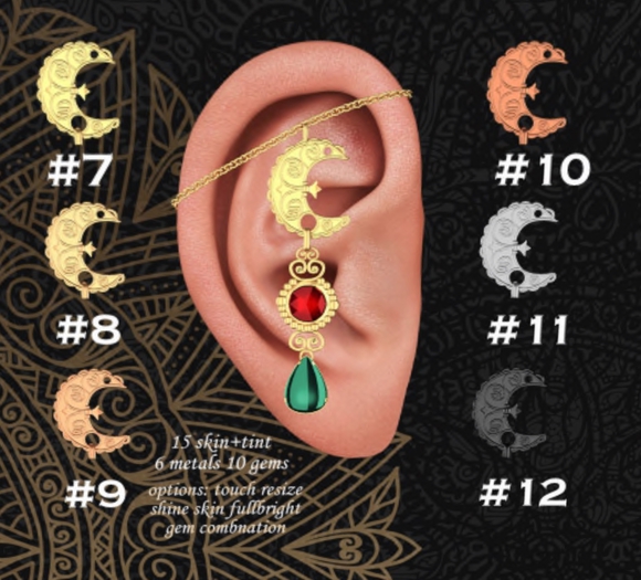 :Lg: - :Gacha: - Madhim #8  ears with gold jewelry and gem hud