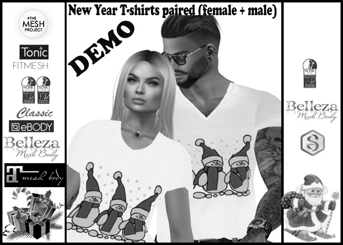 Demo New Year T-shirts paired (female + male) # 5