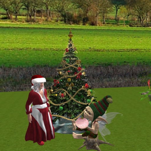scene de noel  avec mere  noel