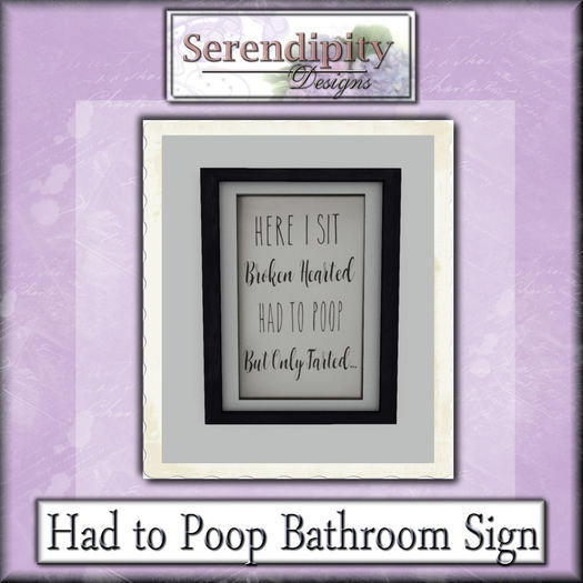 Serendipity Designs - Farted Bathroom Sign [WEAR ME]