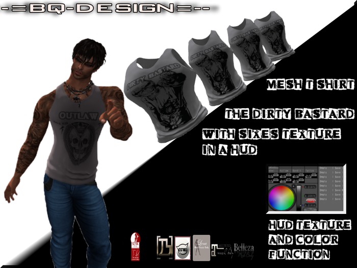 MESH -TANK -T-SHIRT-DIRTY BASTARD ! !