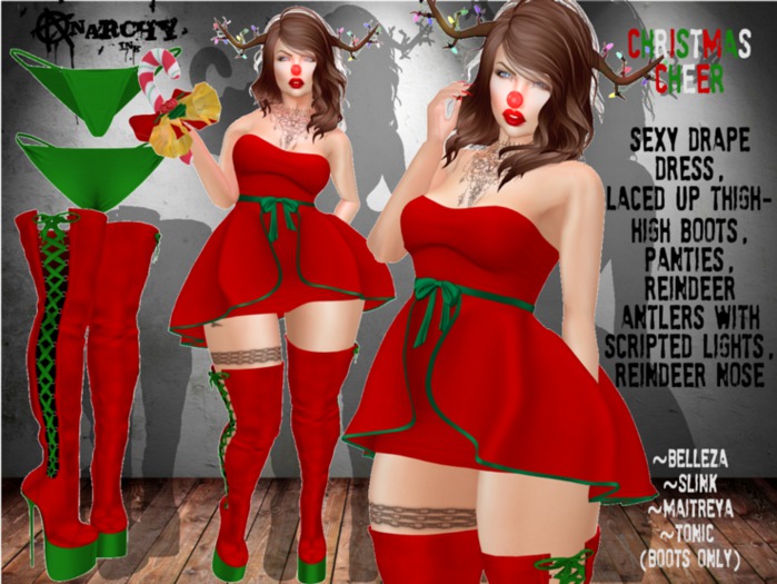 { An@rchy Ink } Christmas Cheer Red - wear