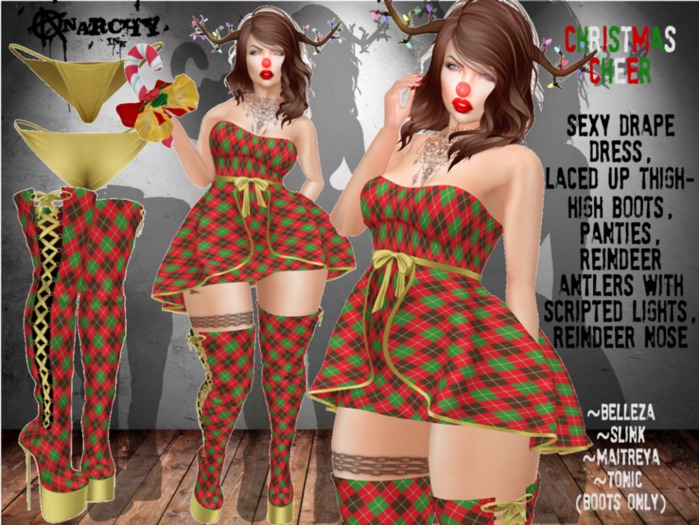 { An@rchy Ink } Christmas Cheer XmasDiamPlaid - wear