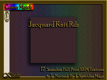 !Kushi! JacquardKnitRIB Textures -WEAR TO UNPACK