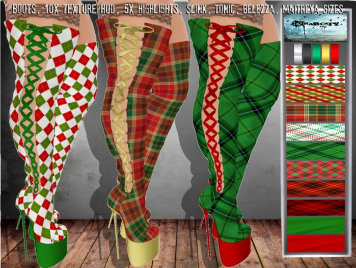 { An@rchy Ink } Christmas Cheer Boots FATPACK - wear