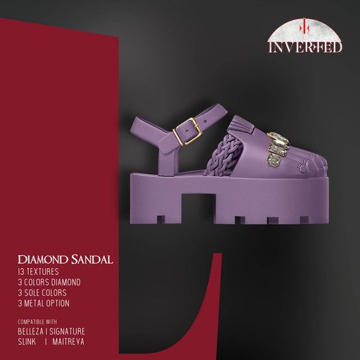 +INVERTED+ Diamond Sandal -Lilac-