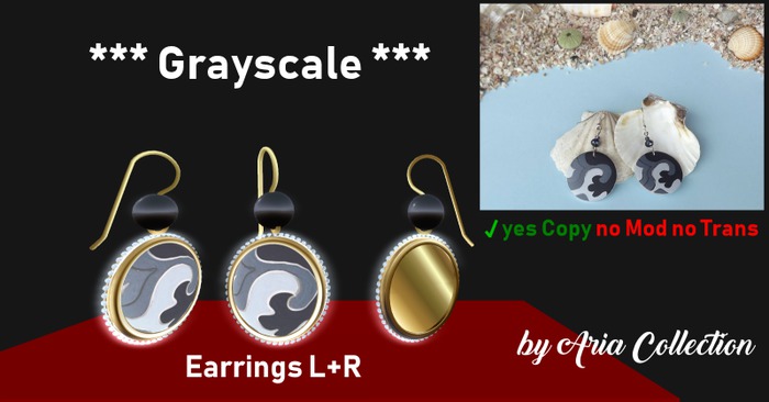 EARRINGS DARIA ** GRAYSCALE **