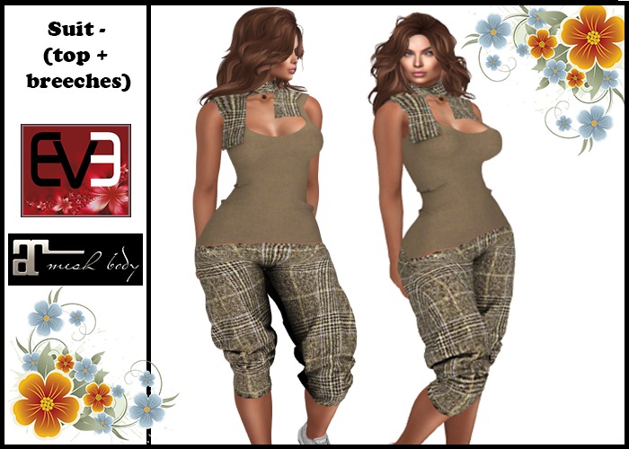 Suit (top + breeches) # 1 for Maitreya and EVE (Slim and Puply)