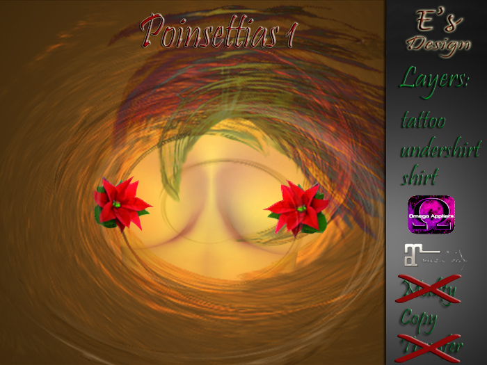 Pasties Poinsettia 1 E's Design
