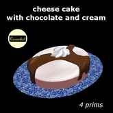 cheese cake with chocolate and cream