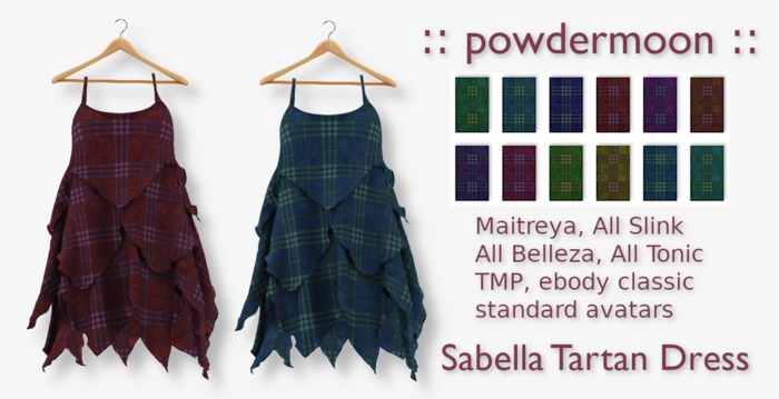 powdermoon - Sabella Tartan Dress DEMO With HUD