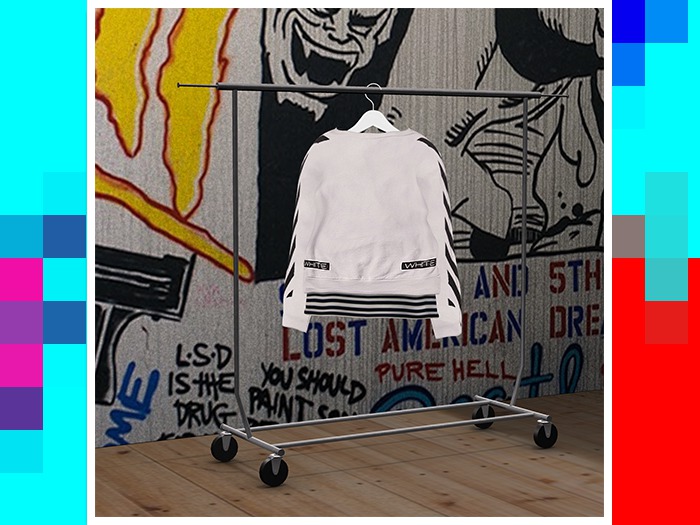 LONE - "White-Off" White Oversized-Pullover. 