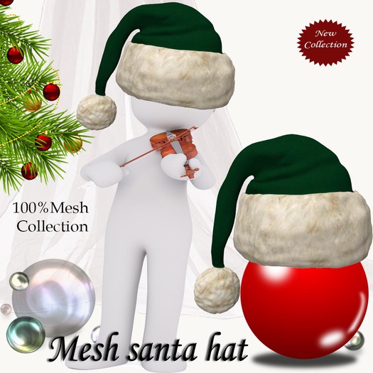 Mesh Santa Hat Gren dark