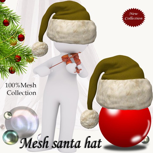 Mesh Santa Hat Gold Dijon