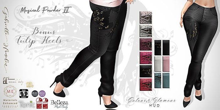 .::GH::. Musical Powder Jeans - Coloured Buttons HUD