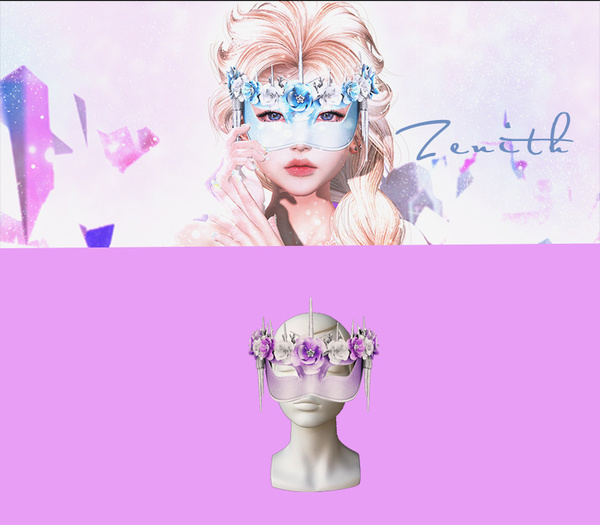 =Zenith=Frozen Princess Masquerade Mask (purple)