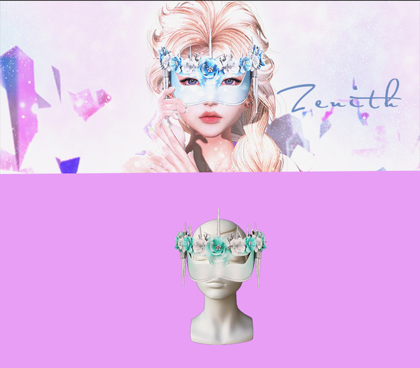 =Zenith=Frozen Princess Masquerade Mask (Mint)