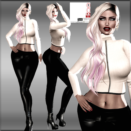 Outfit Top Leather Pants Boot