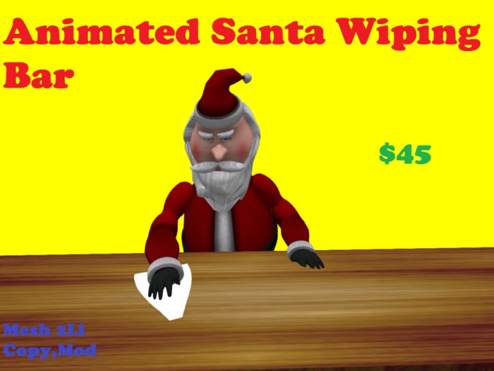 Santa Wiping Bar