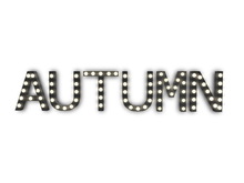 [Px] "AUTUMN" Illuminated Light Bulbs Sign