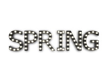 [Px] "SPRING" Illuminated Light Bulbs Sign