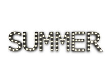 [Px] "SUMMER" Illuminated Light Bulbs Sign