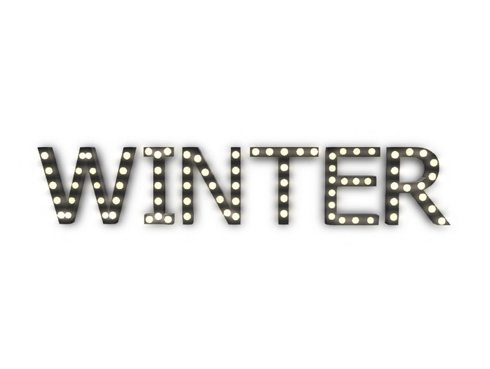 [Px] "WINTER" Illuminated Light Bulbs Sign