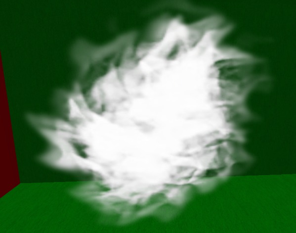 Explosion white fire ball