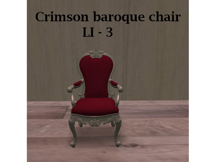 MMGD Baroque crimson dine chair packed