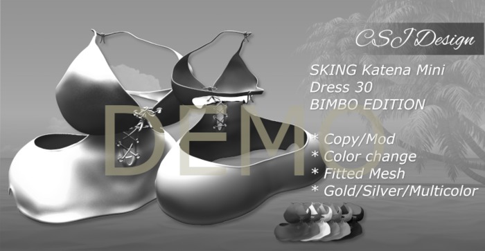 CSJ Sking Katena BIMBO Mini Dress 30 (Gold/Silver/MC) - DEMO