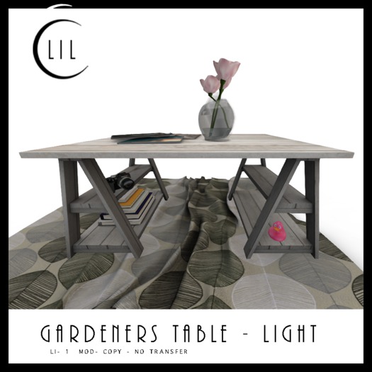 GARDENERS TABLE - LIGHT - LILC DECOR